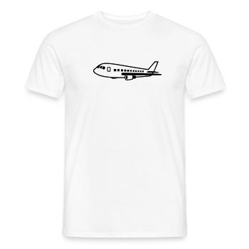 Flugzeug - Männer T-Shirt - Weiß - Vorne - AI Model Male 178 dark (178cm)