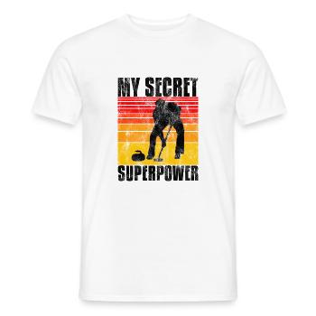 Curling is my superpower curler curling - Men's T-Shirt - white - Front - AI Model Male 178 dark (178cm)