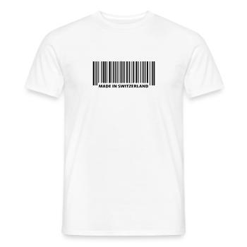 Made in Switzerland - Männer T-Shirt - Weiß - Vorne - AI Model Male 178 dark (178cm)