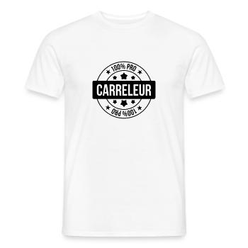 Fliesenleger / Bau / Fliesen / Maurer - Männer T-Shirt - Weiß - Vorne - AI Model Male 178 dark (178cm)