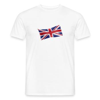 Union Jack Großbritannien UK Fahne Flagge - Männer T-Shirt - Weiß - Vorne - AI Model Male 178 dark (178cm)