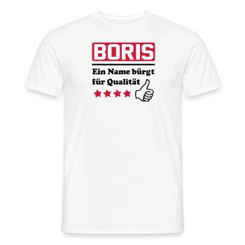 boris - Men's T-Shirt - white - Front - AI Model Male 178 dark (178cm)