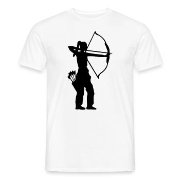 Archer with arrow quiver archery - Men's T-Shirt - white - Front - AI Model Male 178 dark (178cm)