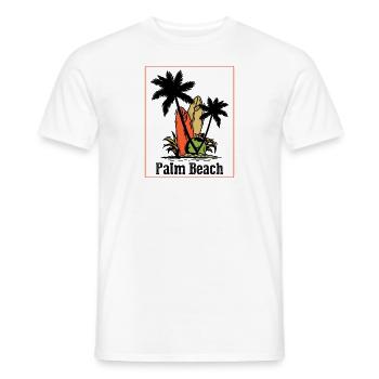 Palmen - Männer T-Shirt - Weiß - Vorne - AI Model Male 178 dark (178cm)