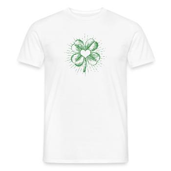 Vierblättriges Kleeblatt - Männer T-Shirt - Weiß - Vorne - AI Model Male 178 dark (178cm)