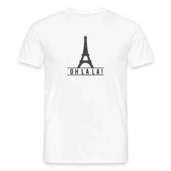 Paris - Männer T-Shirt - Weiß - Vorne - AI Model Male 178 dark (178cm)
