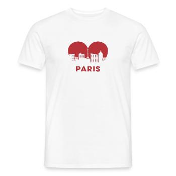 Paris - Männer T-Shirt - Weiß - Vorne - AI Model Male 178 dark (178cm)