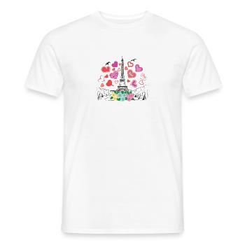 Paris - Männer T-Shirt - Weiß - Vorne - AI Model Male 178 dark (178cm)
