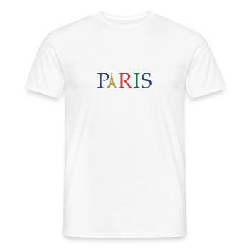Paris - Männer T-Shirt - Weiß - Vorne - AI Model Male 178 dark (178cm)