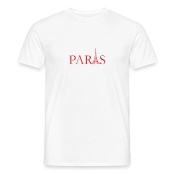 Paris - Männer T-Shirt - Weiß - Vorne - AI Model Male 178 dark (178cm)