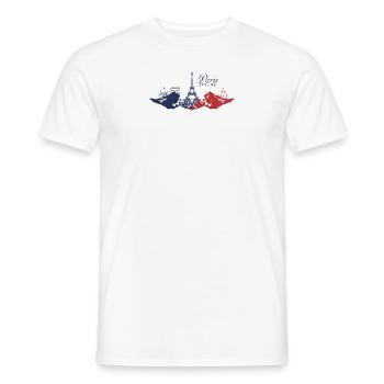 Paris - Männer T-Shirt - Weiß - Vorne - AI Model Male 178 dark (178cm)