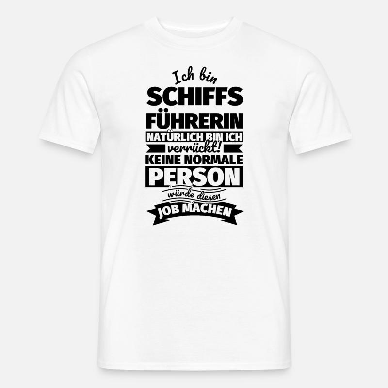 Schiffsführerin Geschenke - Männer T-Shirt - Weiß