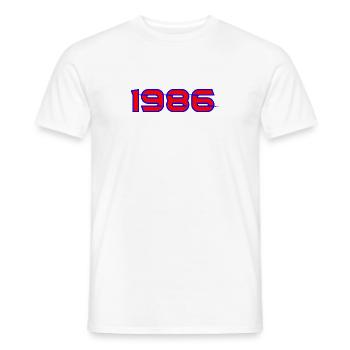 1985 Neon Retro Graffiti - Men's T-Shirt - white - Front - AI Model Male 178 dark (178cm)