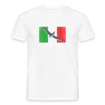 Italy Flag Italy Love Seagull - Men's T-Shirt - white - Front - AI Model Male 178 dark (178cm)