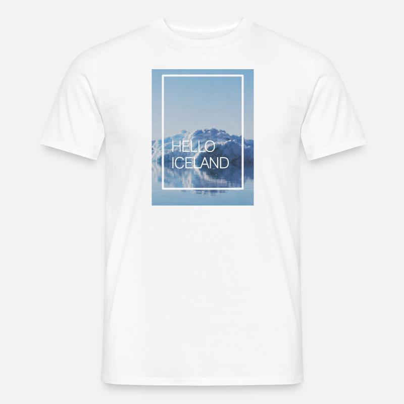 Island Eisberg Eisscholle Iceland - Männer T-Shirt - Weiß