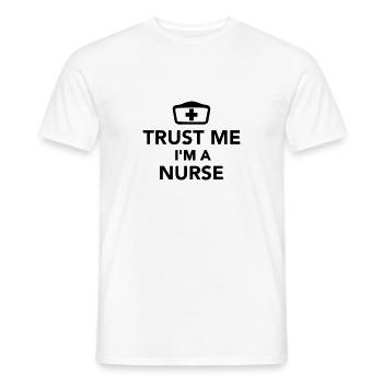Trust me I'm a Nurse - T-shirt homme - blanc - Devant - AI Model Male 178 dark (178cm)