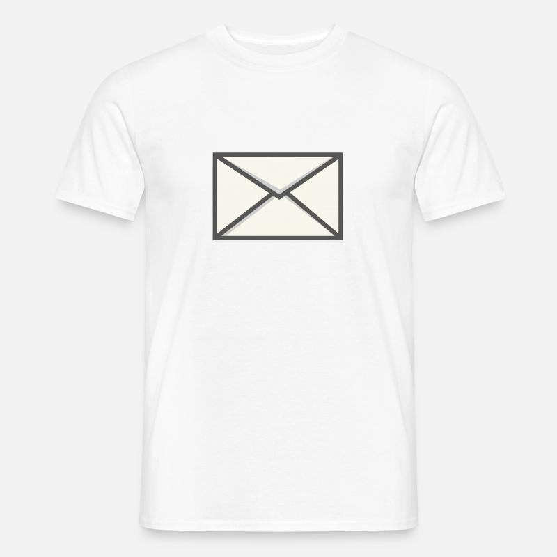 brev - Mænd T-shirt - hvid