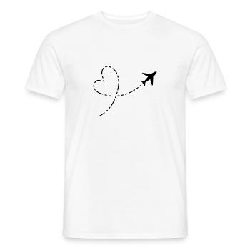 Icône de l’avion - T-shirt homme - blanc - Devant - AI Model Male 178 dark (178cm)