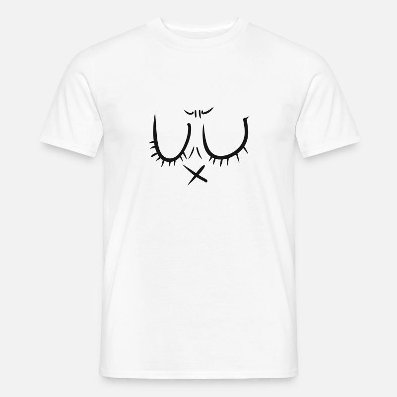 Face Geschenkidee Geburtstag Freizeit - Männer T-Shirt - Weiß