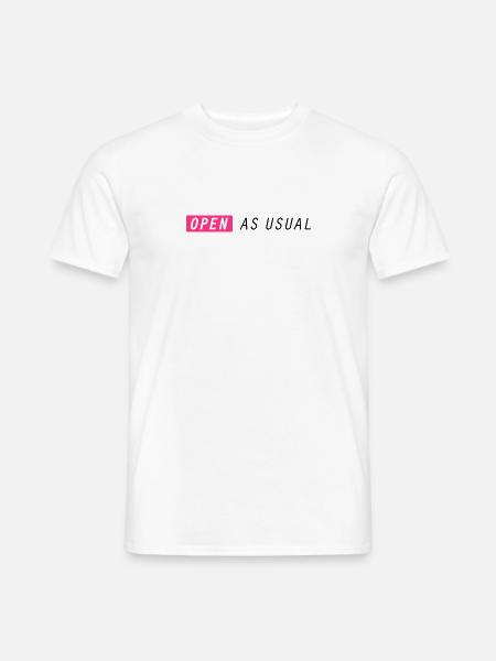 Open as usual ! - Men's T-Shirt - white