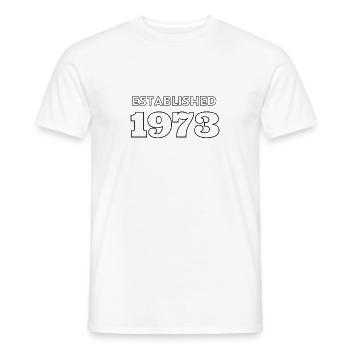 Fondée en 1973 - Célébrons votre année de naissance - T-shirt homme - blanc - Devant - AI Model Male 178 dark (178cm)
