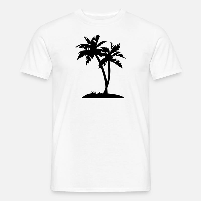 Palme - Männer T-Shirt - Weiß