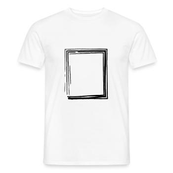 Frame Sketch Drawing - Men's T-Shirt - white - Front - AI Model Male 178 dark (178cm)