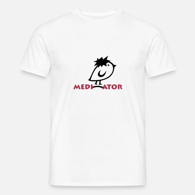 TWEETLERCOOLS - MEDIATOR - Männer T-Shirt - Weiß