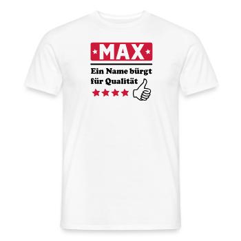 max - T-shirt homme - blanc - Devant - AI Model Male 178 dark (178cm)