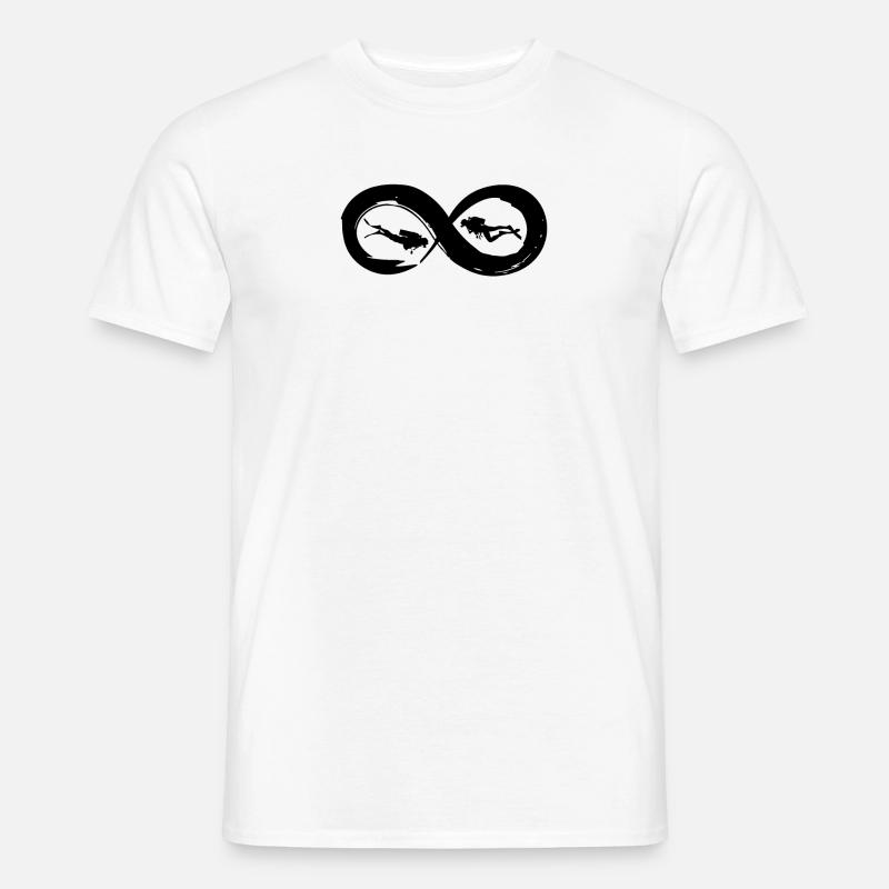 Infinity Tauchen - Unendlichkeit Tauchen - Männer T-Shirt - Weiß