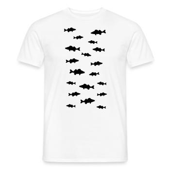 Zander Schwarm - Pêche, Cadeau pêcheur - T-shirt homme - blanc - Devant - AI Model Male 178 dark (178cm)