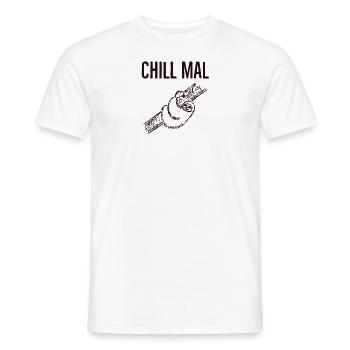 Chill out - Men's T-Shirt - white - Front - AI Model Male 178 dark (178cm)