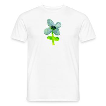 Blume T-shirt mit weißem Hintergrund - Männer T-Shirt - Weiß - Vorne - AI Model Male 178 dark (178cm)
