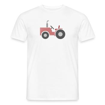 Roter Traktor - Männer T-Shirt - Weiß - Vorne - AI Model Male 178 dark (178cm)
