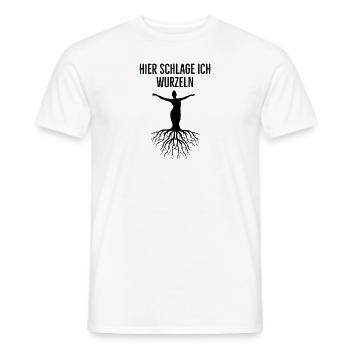 Take root - Men's T-Shirt - white - Front - AI Model Male 178 dark (178cm)