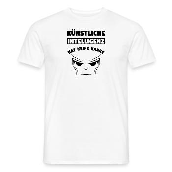 Glatze Haare Lustig Humor Witz Spruch Geschenk - Männer T-Shirt - Weiß - Vorne - AI Model Male 178 dark (178cm)