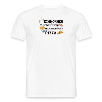 Einhorn Shirt · DAS MAG ICH · Geschenk - Männer T-Shirt - Weiß - Vorne - AI Model Male 178 dark (178cm)