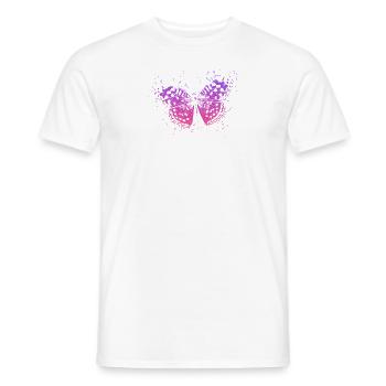papillon - T-shirt homme - blanc - Devant - AI Model Male 178 dark (178cm)