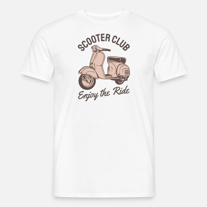Motorroller Roller Rollerfahrer Geschenk - Männer T-Shirt - Weiß
