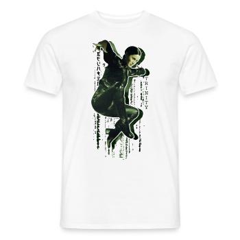 Matrix Trinity - T-shirt homme - blanc - Devant - AI Model Male 178 dark (178cm)