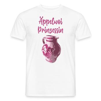 äppelwoi prinzessin,apfelwein,krug,pfälzer, - Männer T-Shirt - Weiß - Vorne - AI Model Male 178 dark (178cm)