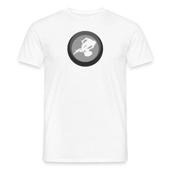Mountain Bike BMX Downhill - Men's T-Shirt - white - Front - AI Model Male 178 dark (178cm)