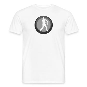 Receveur de terrain de baseball - T-shirt homme - blanc - Devant - AI Model Male 178 dark (178cm)