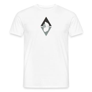 Mountain Biking Mountain Bike BMX - Men's T-Shirt - white - Front - AI Model Male 178 dark (178cm)
