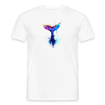 aileron de baleine, aileron, baleine, baleine, graffiti - T-shirt homme - blanc - Devant - AI Model Male 178 dark (178cm)