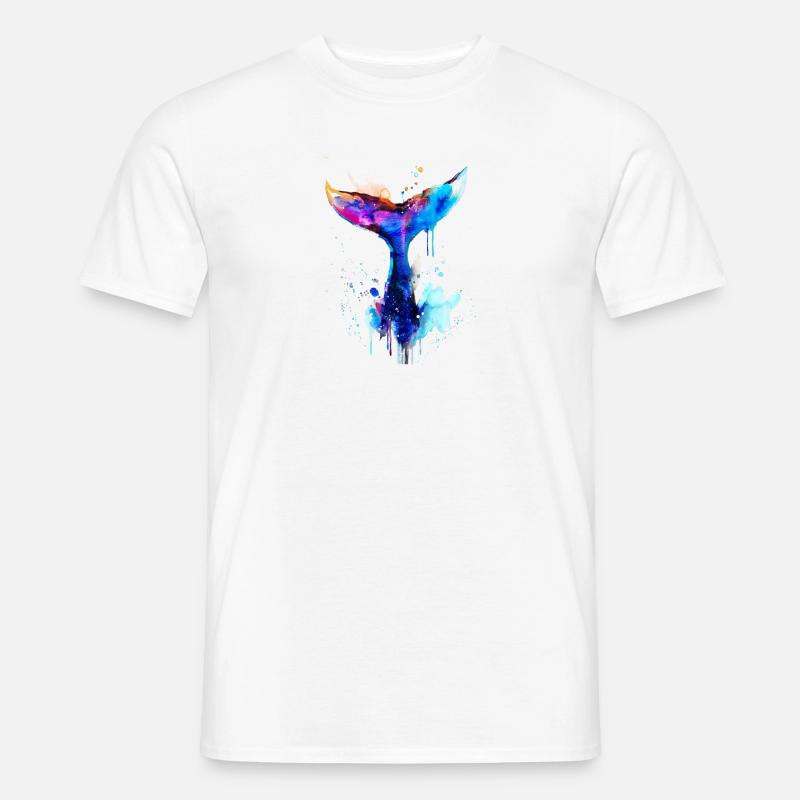 Walflosse, Flosse,wal, Walfisch, Graffiti - Männer T-Shirt - Weiß