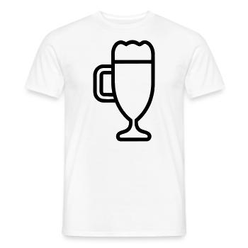Bière - T-shirt homme - blanc - Devant - AI Model Male 178 dark (178cm)