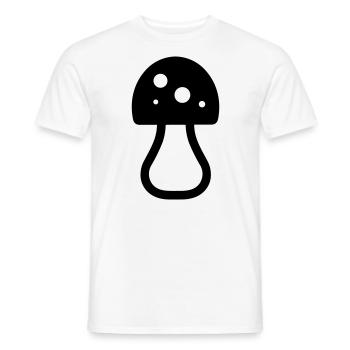 Mushroom - Men's T-Shirt - white - Front - AI Model Male 178 dark (178cm)