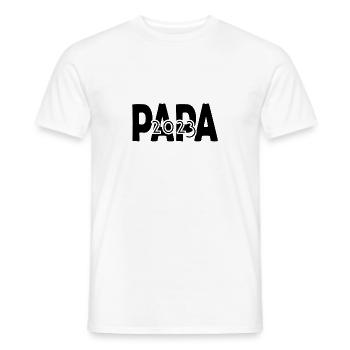 Dad 2023, Become a father, Parents, Pregnancy - Men's T-Shirt - white - Front - AI Model Male 178 dark (178cm)