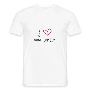 Ich liebe meinen Onkel - Männer T-Shirt - Weiß - Vorne - AI Model Male 178 dark (178cm)